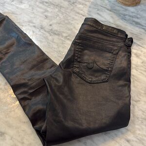 AG Adriano Goldschmied Faux leather Black Super Skinny Jeans